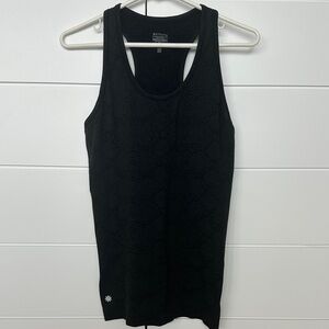Athleta Black Patterned Tank Top